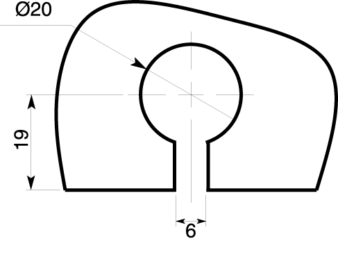 Cam lock 65x36 different keys chromed