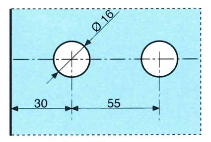 Doppelgriffstange, Edelstahl Ø35; 2951-6000