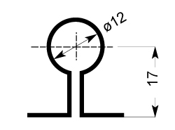 Klemmbefestigung für Trennwände - 52 x 40 mm - Flache Eckhalterung - Zamak vergoldet