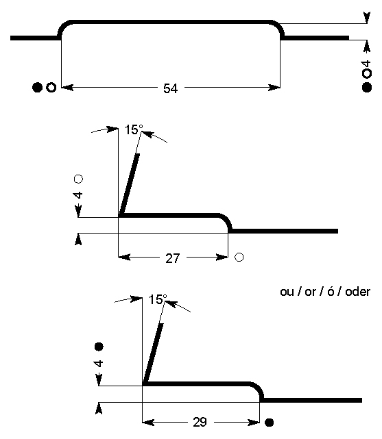 tirettes à onglet, rondes, argent