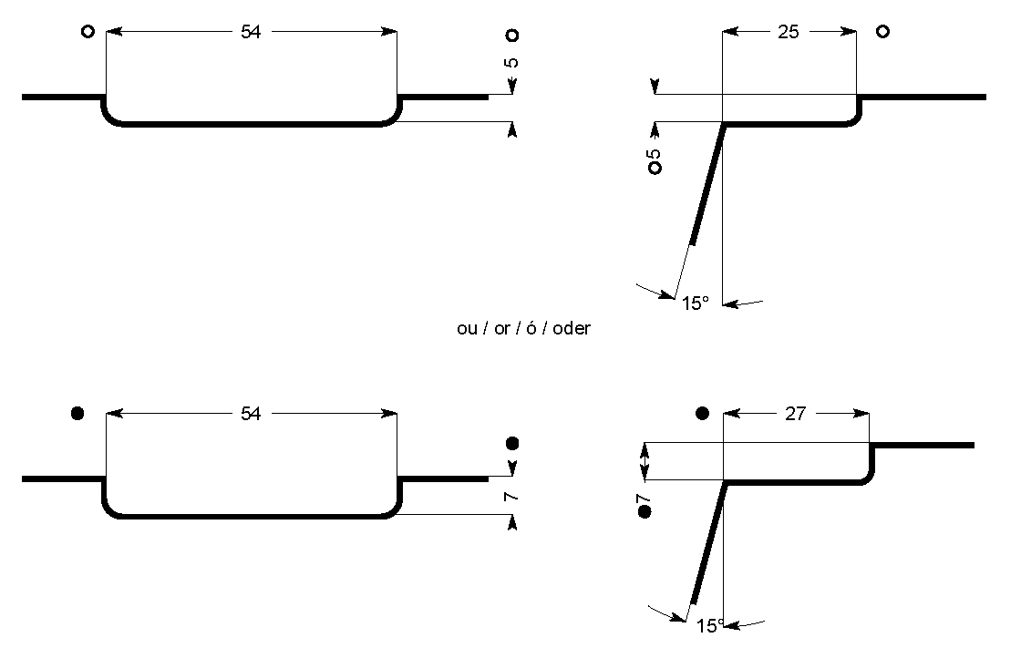 ausziehbare Versteifung adroll quadratisch 20x20 0,7m-1,4m Aluminium Kupfer