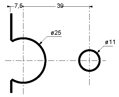 rosette, clip-on, brass, chrome, flat, dia. 30 mm