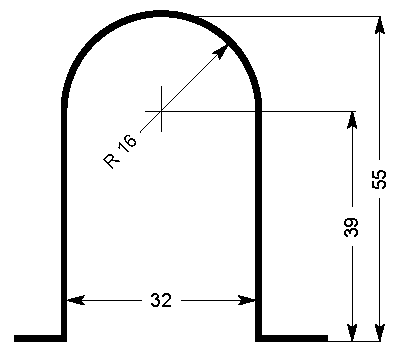 Türangelpfanne, oben, axial Edelstahl