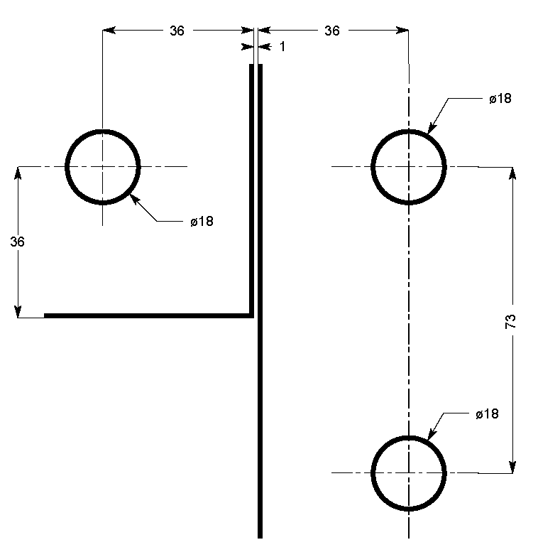 Bodenangel Janus F3, Haltestellung bei 90°