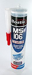 silicon elastomer mastic, invisible,  MS 106, BOSTIK