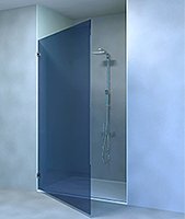 shower screen capsi niche 1 door WG  anodised aluminium BSS effect
