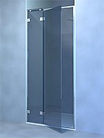 shower screen capsi niche 1fixed 1door GG  parallel stiffener anodised aluminium BSS effect