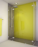 shower screen capsi angle 1fixed 1GG180 1 fixed 1lateral  anodised aluminium BSS effect