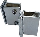clips-hinges eco range wall plate op. 10 mm for glass 130 x 45 brushed chromium-plated  brass