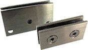 Clamp ADM/H,  57 x 30 mm,  brushed stainless steel finish