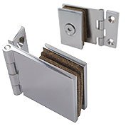 hinges Adler® square shape with wall plate 40 x 40, chrome brass