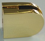 clip for partition with counterplate - flat heel - 52 x 40 mm - zamak - gold