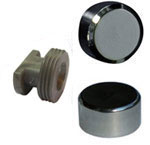 Runde Halter, lose abgepackt, Plastik Sockel, dia. 18 mm, zulässige Dicke des Spiegels: 4 bis 8 mm, verchromt