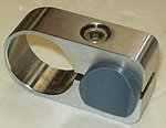 ADSLIDE - Stop for rail Ø 25mm, brushed stainless steel