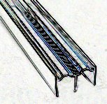 upper slide 2,95 m anodised brushed stainless steel style x 1 SECURITRACK