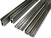 roller track SECURITRACK complete kit 1.45m  aluminium stainless steel finish