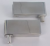 pivot hinge adler 65x27 chamfered  aluminium  chromed