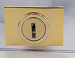 Cam lock 40x27 keyed alike nb 1 without key, gilded