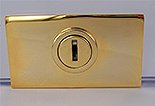 Hebelschloss 65x36 gleichschließend Nr. 1 Ohne Schlüssel, vergoldet
