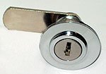 round facade lock, keyed alike n°1, key not supplied, chromed brass