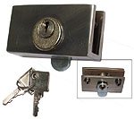 lock for showcase, same key number, matt chromed brass