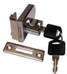 lock without cut-out, same key number, chromed brass