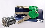 cylinder KABA security  with different keys   chrome