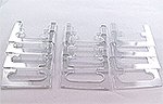 kit cales capsi paire charnière ép.8-12 x3 J4 plastique transparent