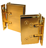 self-closing hinge isodouche wall/gl x2  gilded brass