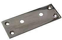 wall plate for hinges  A.S. wall/glass  4 screws   polished stainless steel