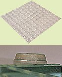 butées cristal adhésives, 100 pièces, base Ø 12,7