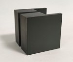 bouton  Minima carré  double 57x57 noir laiton