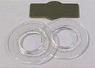 kit bouton capsi prestige plastique transparent   nickel brossé