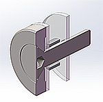 fastener device for wall stiffener, Edelstahl poliert