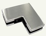 transom / fixed side panel 90° hinge, SEVAX range, brushed stainless steel