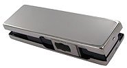 bottom hinge for rectangular spindle, SEVAX range,  polished stainless steel