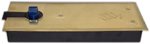 door closer with rectangular section, gold plated
