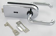 lock with handles for centre , rear mounting, with BB key and strike plate. ELITE range, chromed