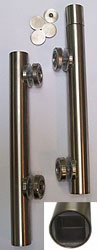 Ø 25 upper and lower hinge set with upper pivot box, french square