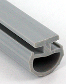 seal profile adler  tubular  /aluminium section x1m grey PVC