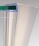 Dichtprofil kit adler Lippe versetzt 6-8mm x2m  PVC  transluzid