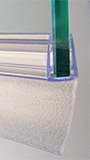 Dichtprofil kit adler Lippe versetzt 6-8mm / 1x1m   PVC  transluzid