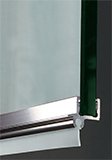 Profil déflecteur horizontal haute qualité  verre 6-8mm    aluminium brillant