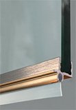 Profil déflecteur horizontal haute qualité  verre 6-8mm    aluminium inox brossé