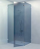 kit shower screen capsi angle 1 fixed 1 door GG 1 lateral stiffener 1pt anodised aluminium BSS effect