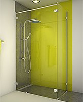 kit shower screen capsi angle 1 fixed 1 GG90 1 lateral parallel stiffener anodised aluminium BSS effect