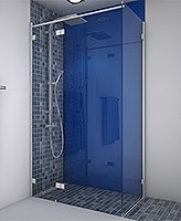 kit shower screen capsi angle 1 fixed 1 GG180 1 lateral parallel stiffener anodised aluminium BSS effect