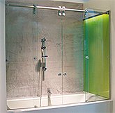 kit shower screen adslide alu niche 2 doors  anodised aluminium BSS effect