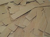 wedges, rolled hardwood, length 70 mm, width 15 mm, thickness 1 mm, natural color x 1000