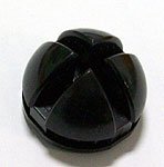vitrine-ball at 90°, half-sphere, 4 mm glass, black